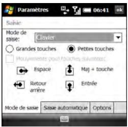 PALM TREO PRO - Configuration des options de saisie - 1