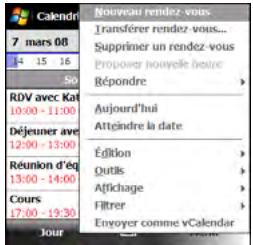 PALM TREO PRO - Sélection d'éléments de menu - 1