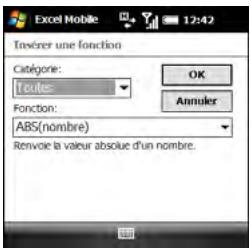 PALM TREO PRO - Insertion d'une fonction - 1