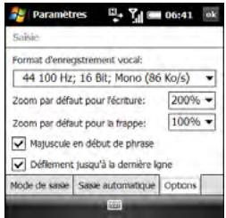 PALM TREO PRO - Activer la correction automatique : - 1