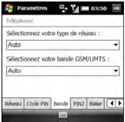 PALM TREO PRO - Sélection manuelle de votre bande sans fil - 1