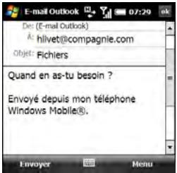 PALM TREO PRO - Création et envoi d'un e-mail - 1