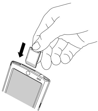 PALM TUNGSTEN T3 - Pour insérer une carte d'extension : - 1