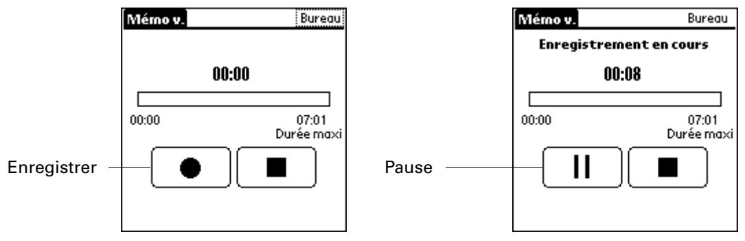 PALM TUNGSTEN T3 - Pause au cours d'un enregistrement et reprise - 1