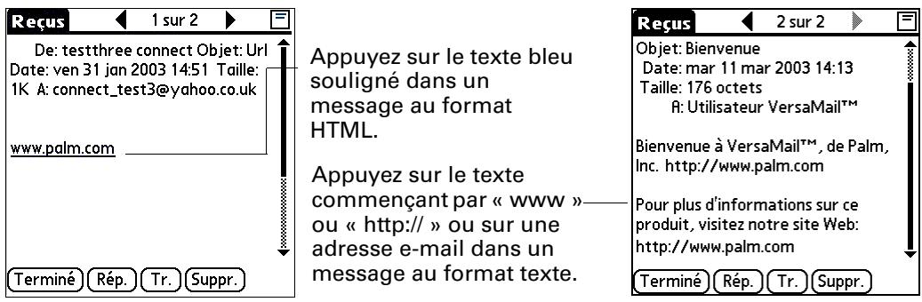 PALM TUNGSTEN T3 - Utilisation des URL - 1