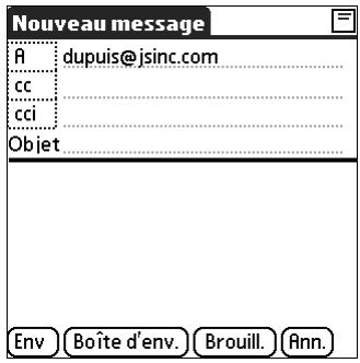 PALM TUNGSTEN T3 - Pour entrer l'adresse : - 1