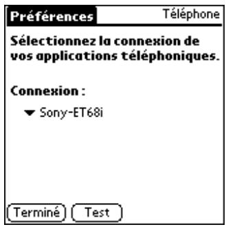 PALM TUNGSTEN T3 - Pour configurer les préférences téléphone : - 1