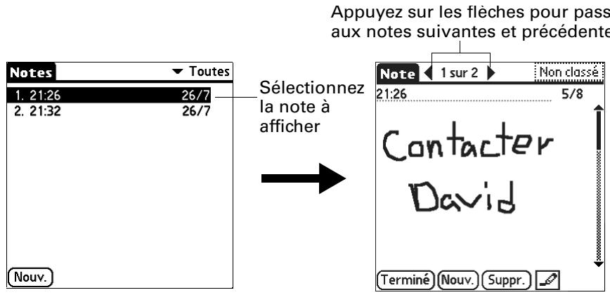 PALM TUNGSTEN T3 - Pour consulter une note : - 2