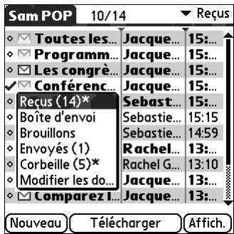 PALM TUNGSTEN T3 - Pour déplacer un e-mail : - 4