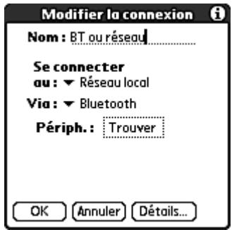 PALM TUNGSTEN T3 - Pour créer une connexion bluetooth à un réseau local : - 2