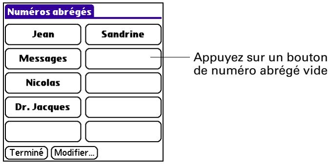 PALM TUNGSTEN T3 - Pour ajouter un numéro abrégé - 1