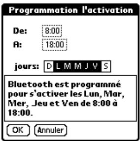 PALM TUNGSTEN T3 - Pour activer l'activation à distance à des heures précises : - 2