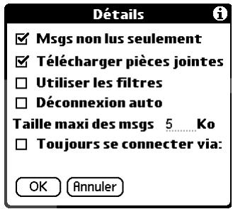 PALM TUNGSTEN T3 - Pour recevoir des e-mails : - 2