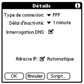 PALM TUNGSTEN T3 - Pour configurer l'accès à internet avec un téléphone compatible bluetooth ou un point d'accès de réseau local : - 2