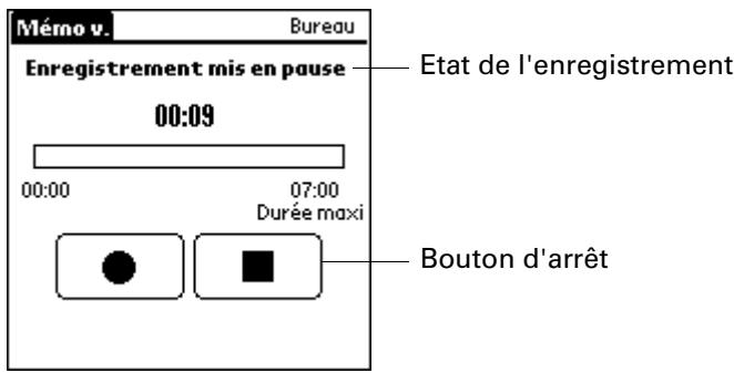 PALM TUNGSTEN T3 - Pause au cours d'un enregistrement et reprise - 2