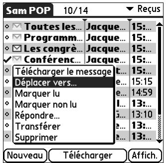 PALM TUNGSTEN T3 - Pour déplacer un e-mail : - 3