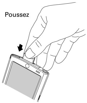 PALM TUNGSTEN T3 - Pour retirer une carte d'extension : - 1