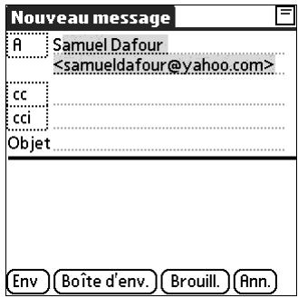 PALM TUNGSTEN T3 - Pour entrer l'adresse : - 2