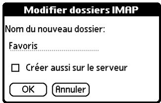 PALM TUNGSTEN T3 - Création et modification de dossiers de messagerie - 4