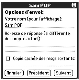 PALM TUNGSTEN T3 - Copie cachée des messages sortants - 1