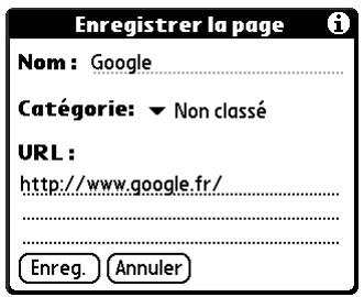PALM TUNGSTEN T3 - Enregistrement d'une page - 1