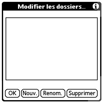 PALM TUNGSTEN T3 - Création et modification de dossiers de messagerie - 1