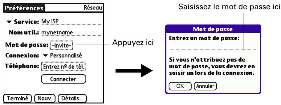 PALM TUNGSTEN T3 - Pour saisir un mot de passe : - 1
