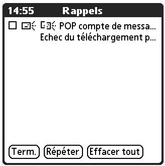PALM TUNGSTEN T3 - Pour afficher l'écran rappels : - 2