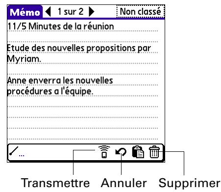 PALM TUNGSTEN T3 - Commandes de menus graffiti 2 - 4