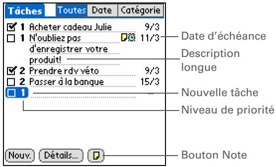 PALM TUNGSTEN T5 - Création d'une tâche - 2
