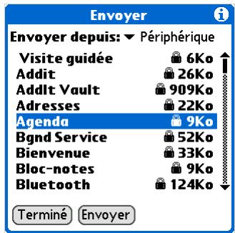 PALM TUNGSTEN T5 - Transmission d'une application - 1