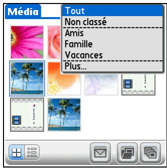 PALM TUNGSTEN T5 - Affichage d'une photo ou d'une vidéo dans la vue miniature - 2
