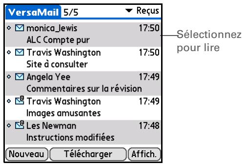 PALM TUNGSTEN T5 - Lecture des e-mails - 1