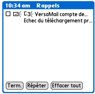 PALM TUNGSTEN T5 - Visualisation et utilisation de l'écran rappels - 1