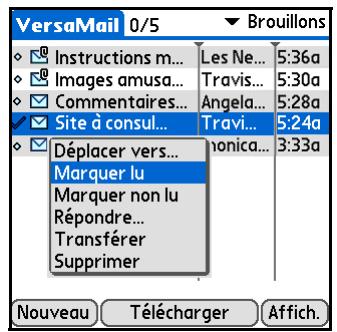 PALM TUNGSTEN T5 - Marquage des messages comme lus ou non lus - 1
