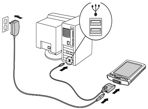 PALM TUNGSTEN T5 - Étape 1 : chargement de votre ordinateur de poche - 1