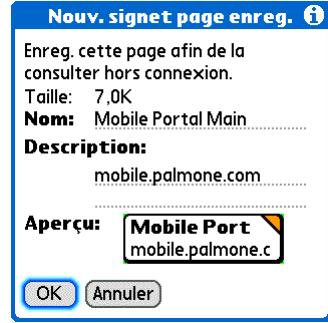 PALM TUNGSTEN T5 - Enregistrement d'une page web - 2