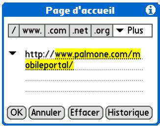 PALM TUNGSTEN T5 - Modification de votre page d'accueil - 3