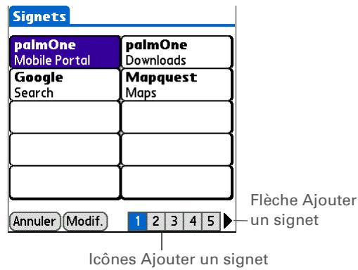 PALM TUNGSTEN T5 - Affichage d'une page enregistrée ou d'un signet - 3
