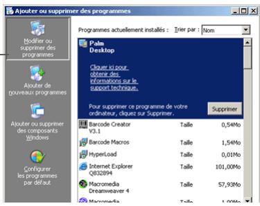 PALM TUNGSTEN T5 - Déinstallation du logiciel palm desktop de votre ordinateur windows uniquement - 3