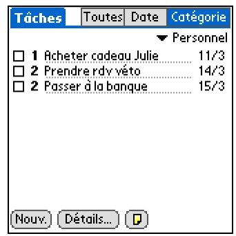 PALM TUNGSTEN T5 - Organisation de vos tâches - 4