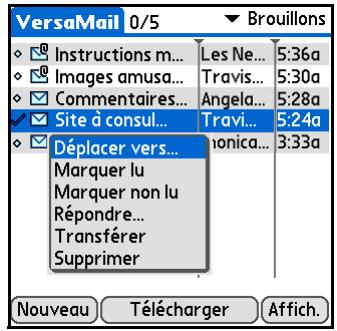 PALM TUNGSTEN T5 - Déplacement de messages d'un dossier à un autre - 3