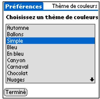 PALM TUNGSTEN T5 - Modification des couleurs de l'écran - 1