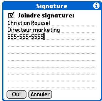 PALM TUNGSTEN T5 - Création d'une signature personnelle - 2