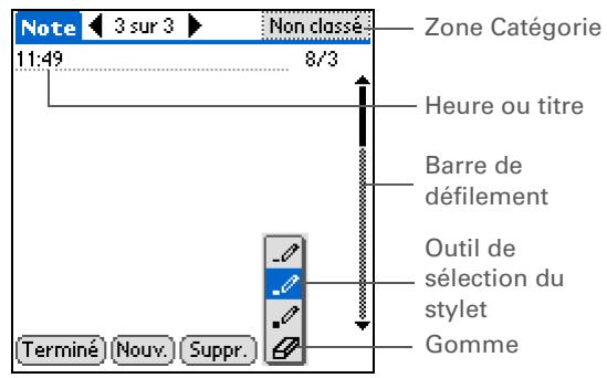 PALM TUNGSTEN T5 - Créez une note - 1