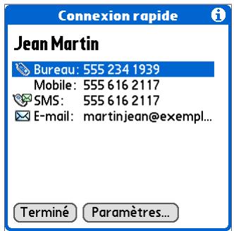 PALM TUNGSTEN T5 - Utilisation de la connexion rapide - 3