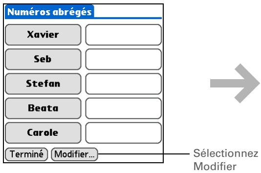 PALM TUNGSTEN T5 - Modification d'un numéro abrégé - 2