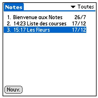 PALM TUNGSTEN T5 - Définition d'une alarme - 2