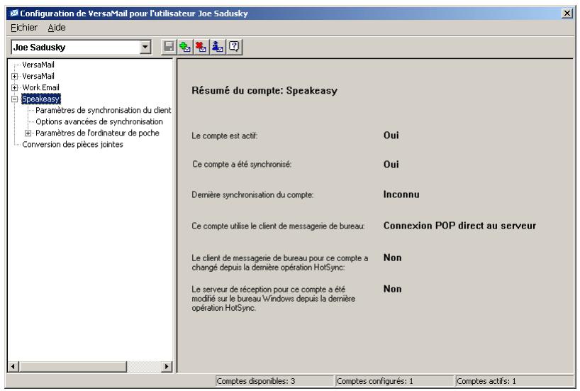 PALM TUNGSTEN T5 - Écrans d'informations sur les comptes - 1