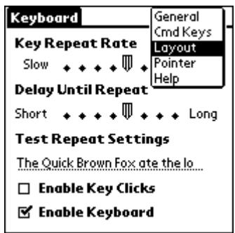 PALM ULTRA THIN KEYBOARD - Changing layout settings - 1